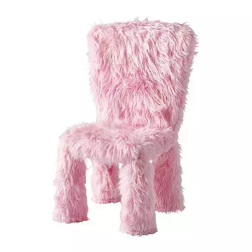 粉紅毛毛兒童椅套 