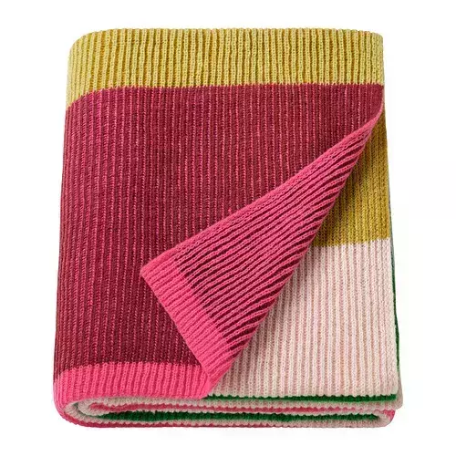 彩色色塊蓋毯 