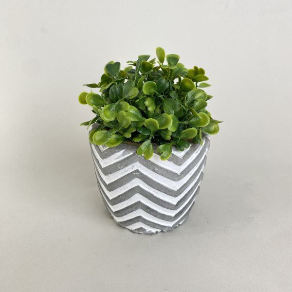 斜條紋水泥盆器 