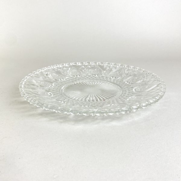 玫瑰黑桃雕花玻璃圓盤 兩款 