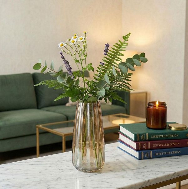 金屬色星芒狀花器 