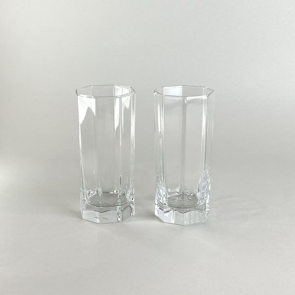 八角杯玻璃高杯 
