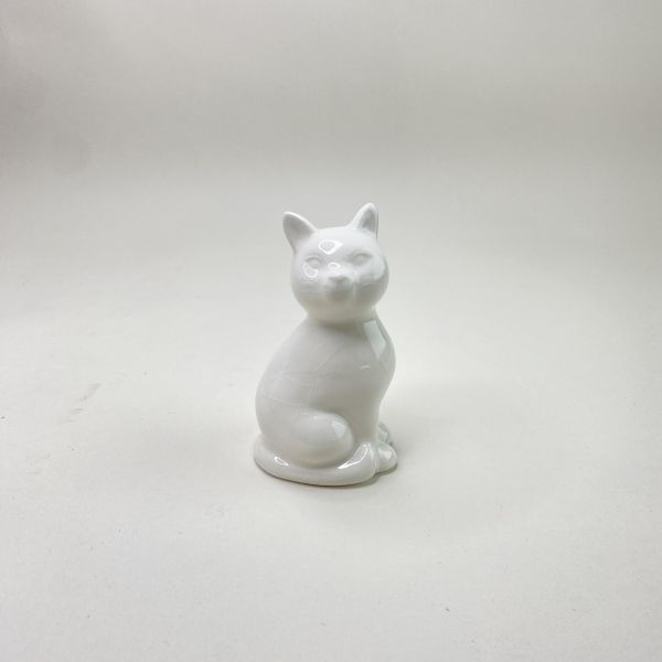 陶瓷白色貓咪擺飾 