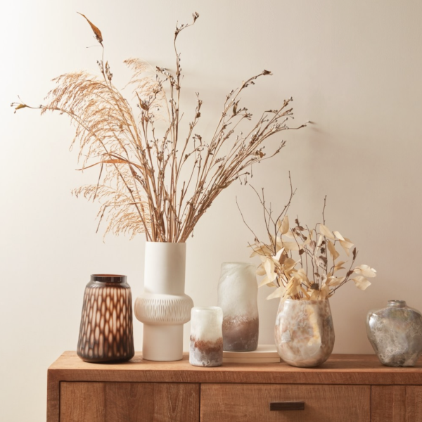 礦石霧感玻璃花器 