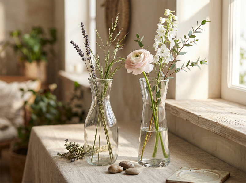 透明玻璃花器 花瓶 中高 