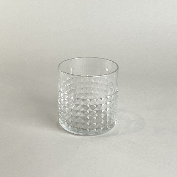 方格紋玻璃杯 