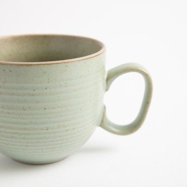淡綠窯變釉咖啡杯盤組 