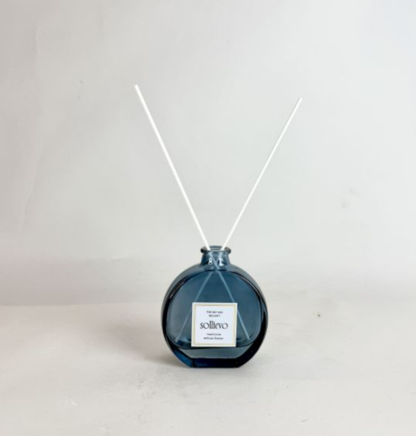 藍色透明玻璃擴香瓶 | 小花器 