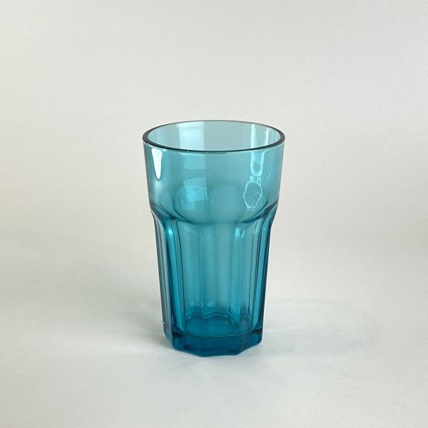 藍綠玻璃杯 