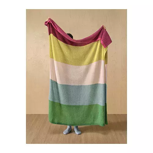 彩色色塊蓋毯 