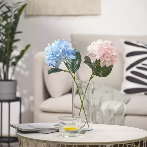 仿真植物 | 藍粉 中繡球花 