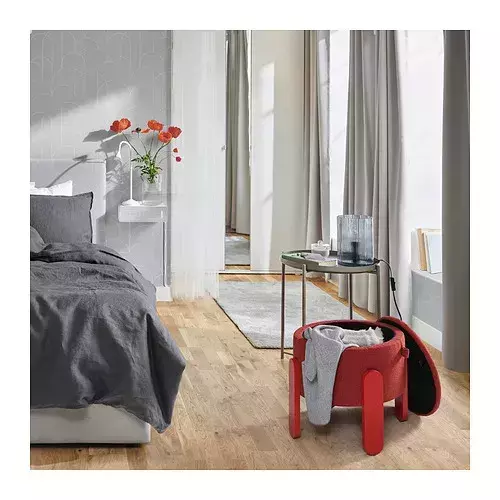 紅色設計收納凳 