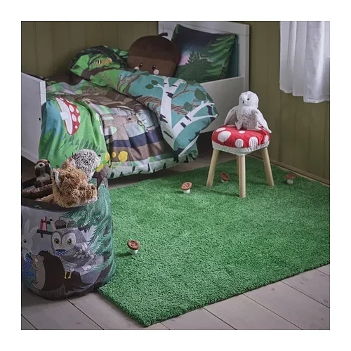 綠色長毛地毯 