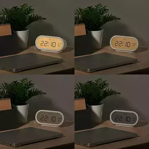 米白色電子鐘 