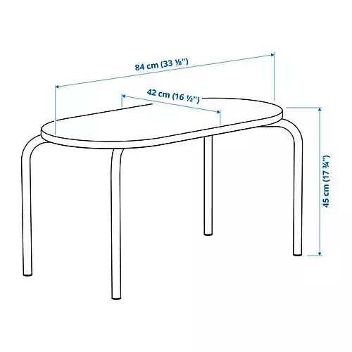 橘色桌腳兒童木桌 | 茶几 長凳 