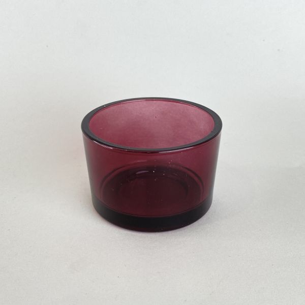 葡萄紫玻璃燭杯 