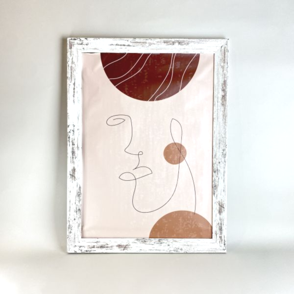 洗舊感木邊大相框 