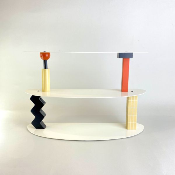 撞色幾何雙層架 