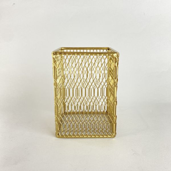 金色方形收納籃 