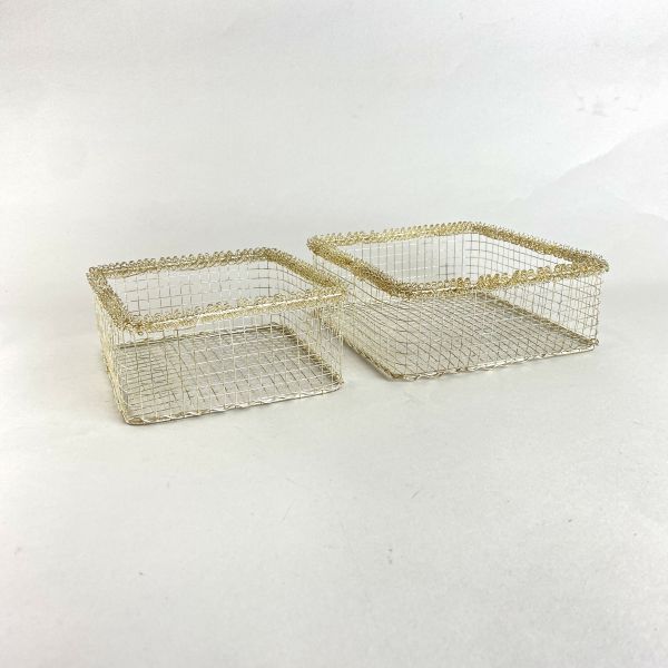 金色網狀收納籃 
