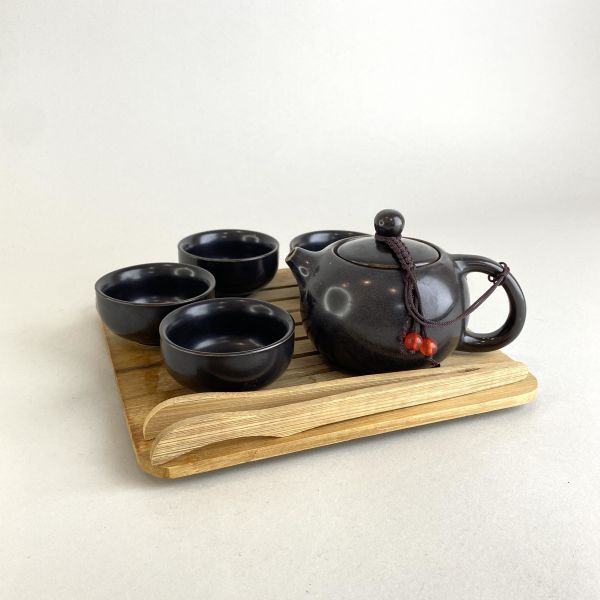 黑色茶具組 
