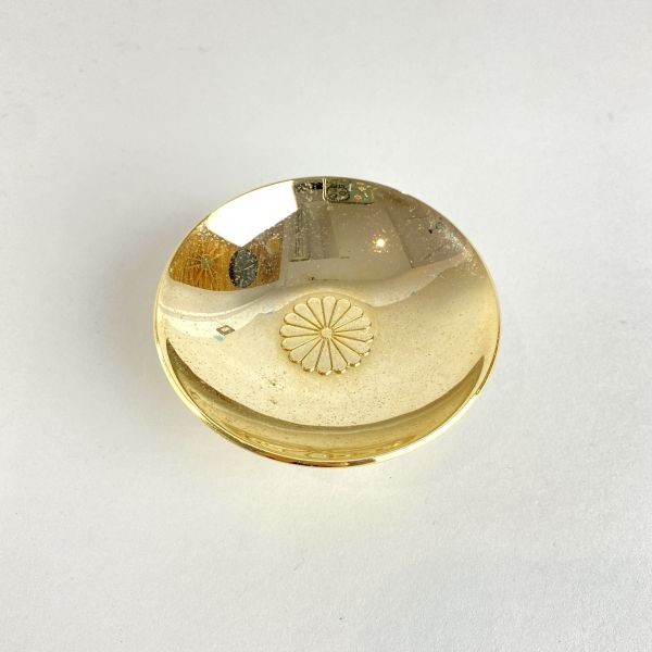 金色小花蠟燭盤 
