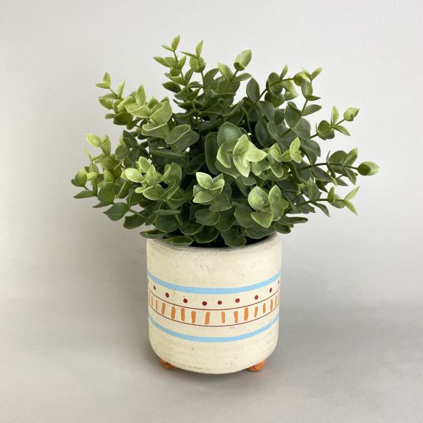 彩色小圖騰盆器 