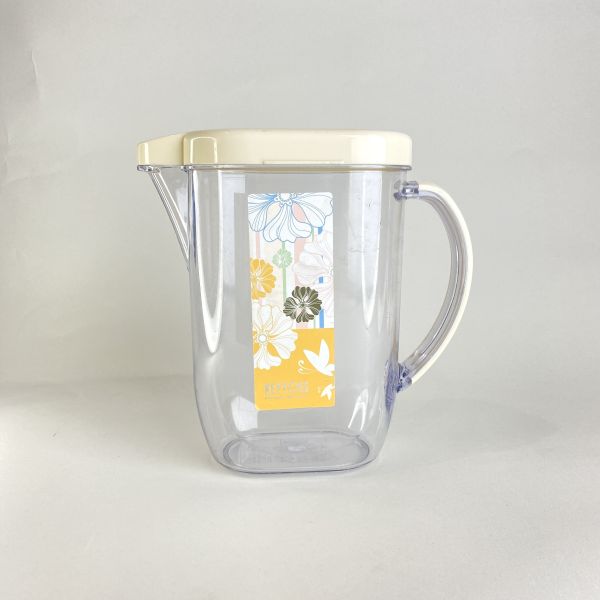 米白蓋塑膠壺 