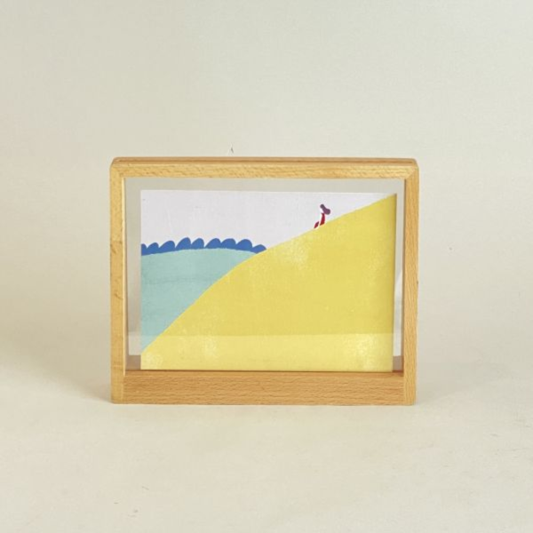 厚邊原木色相框兩件組 