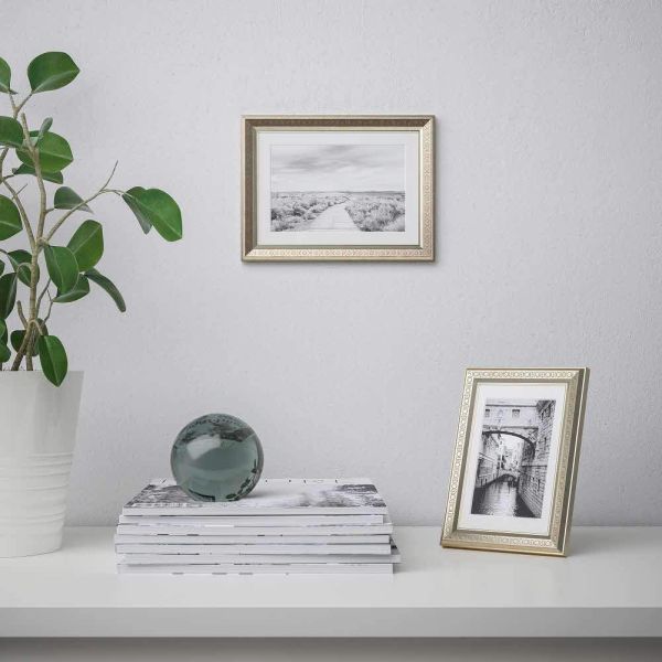 銀色壓紋相框兩件組 