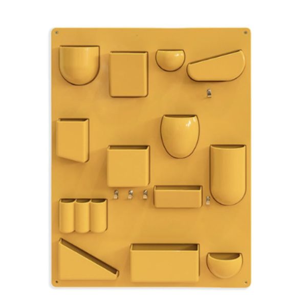 黃色壁掛收納架 