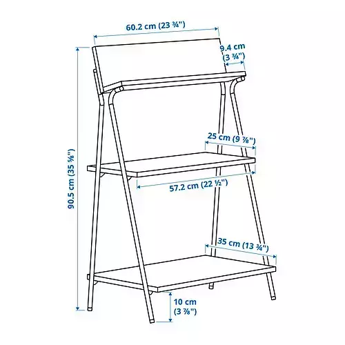 紅色三層收納層架 