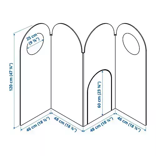 黃灰隔間矮屏風 