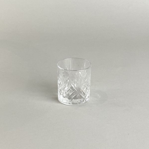 菱格紋迷你玻璃杯 