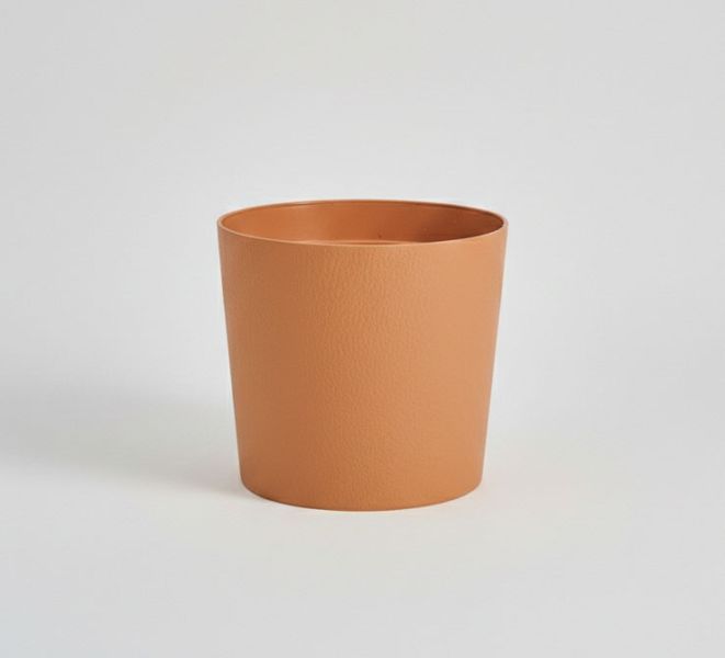 土橘白色塑料花盆 