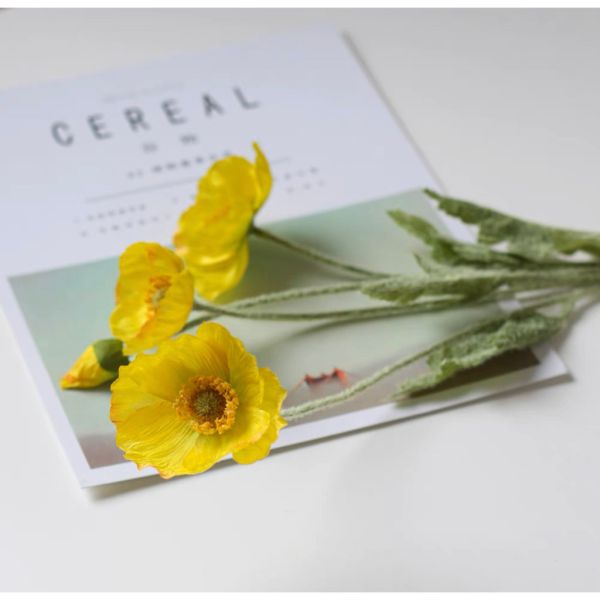 仿真植物 | 暖色調罌粟花 