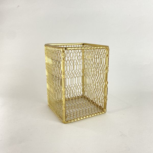 金色方形收納籃 