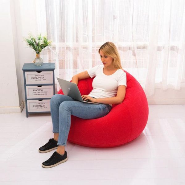 紅色充氣懶骨頭沙發 
