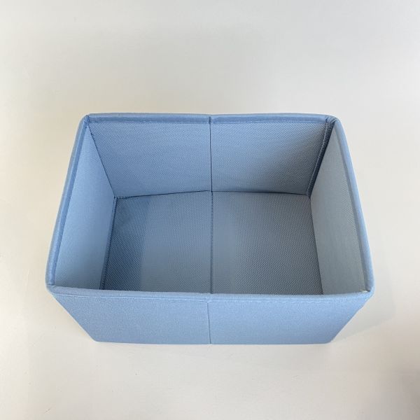 藍色布收納箱 淺藍/深藍 