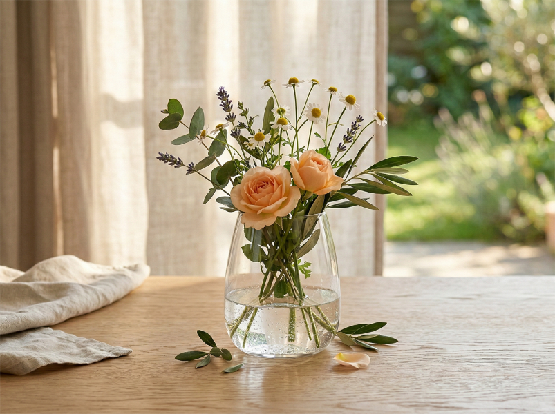 透明玻璃花器 花瓶 中高 