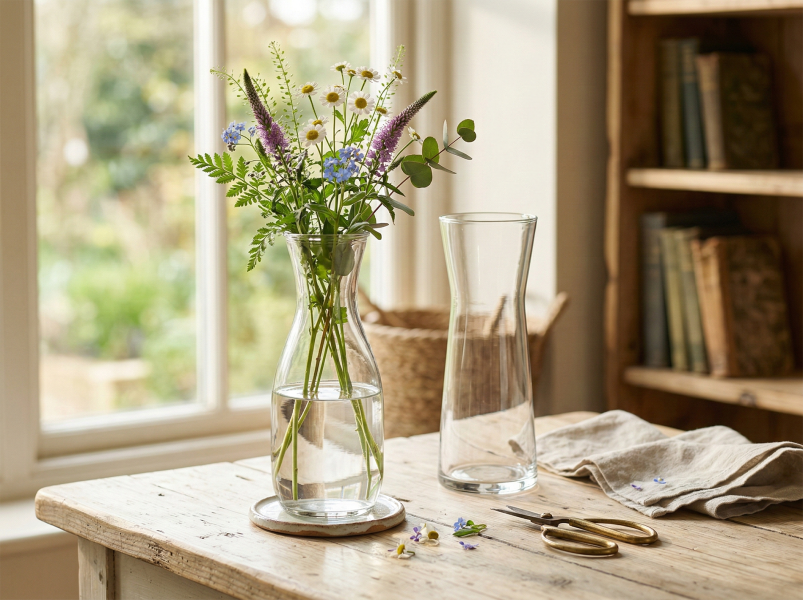 透明玻璃花器 花瓶 中高 