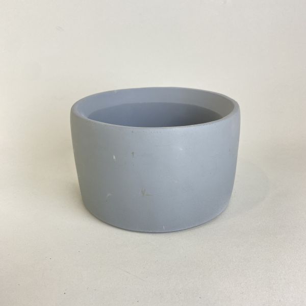 藍灰寬矮盆器 