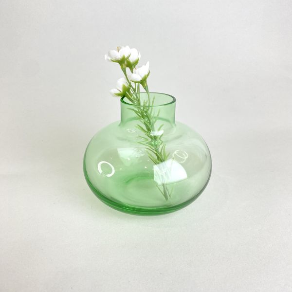 綠玻璃迷你花器 