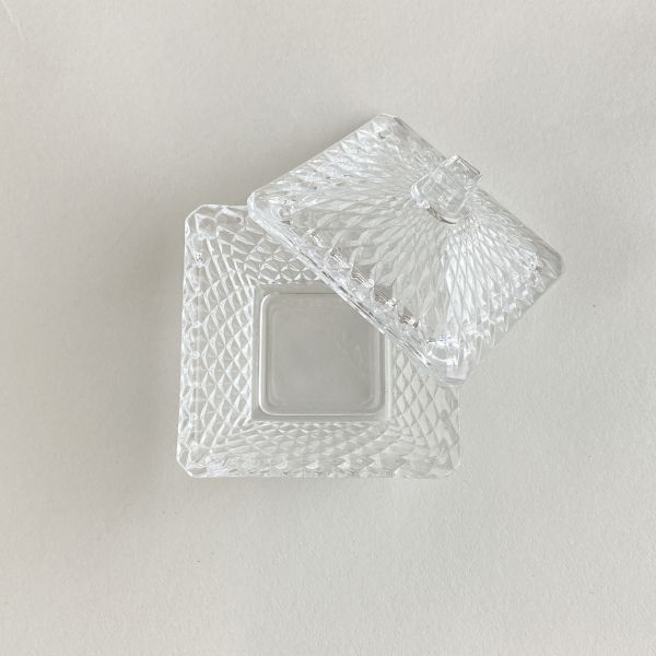 玻璃扁方蓋盒 
