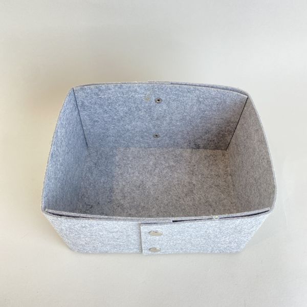 灰色布收納箱 