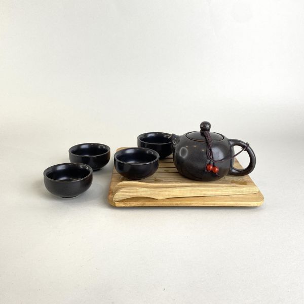 黑色茶具組 
