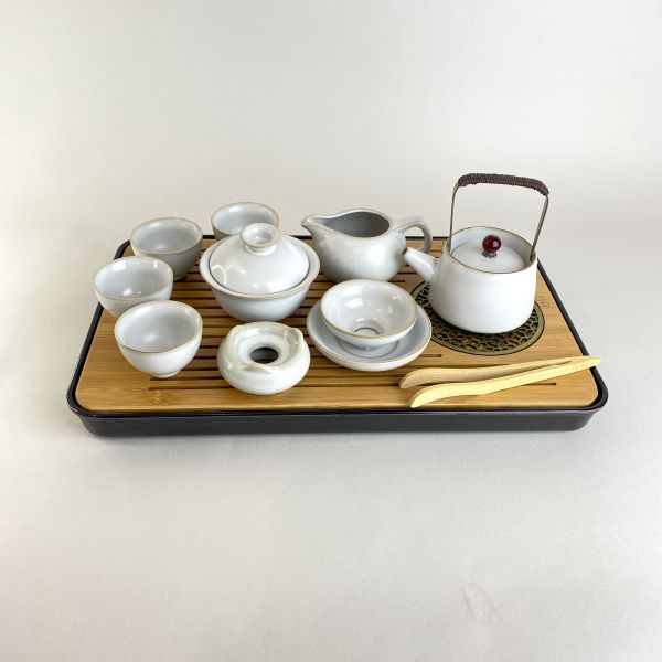 富邦白色茶具組 