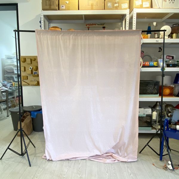 淺橘紅透光窗簾 