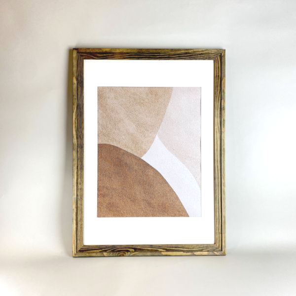 木邊大地色漸層裝飾畫 