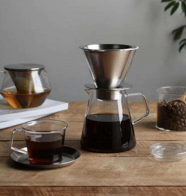 Kinto不銹鋼咖啡杯盤組 